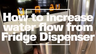 How to increase water flow from Fridge Water Dispenser [upl. by Candless485]