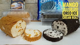 Mango Graham Ice cream Roll and Oreo Ice cream roll Summer Idea [upl. by Bunni175]