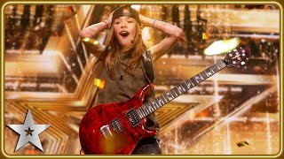 GOLDEN BUZZER winner Olly Pearson rocks with QUEEN guitar solo  Auditions  BGT 2025 [upl. by Jelsma]