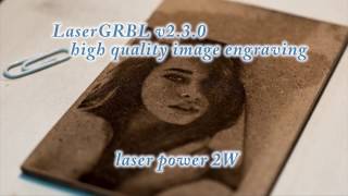 Laser Image Engraving with LaserGRBL v230 [upl. by Nongim]