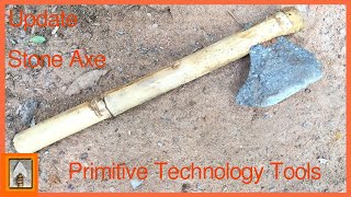 Primitive Technology Tools  Update How to Make a Stone Axe [upl. by Chabot760]