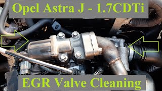 Opel Astra J  17CDTi  EGR Valve Cleaning [upl. by Kcyred]