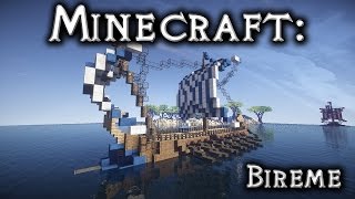 Minecraft RomanGreek Ship Tutorial Bireme [upl. by Aniratak]