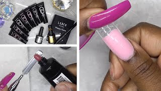 DIY Testing a Polygel Nail Kit from Amazon Prime  Leafu by Modelones [upl. by Publias]