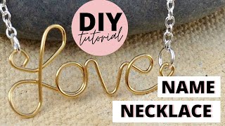 How to Make a Wire Name Necklace  by Michele Baratta [upl. by Ocsecnarf625]