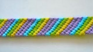 Friendship Bracelets for BeginnersCandy Stripe Bracelet [upl. by Ebaj491]