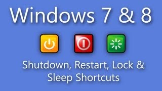 Windows 7  8 Shutdown Restart Lock amp Sleep Shortcuts [upl. by Pellikka]