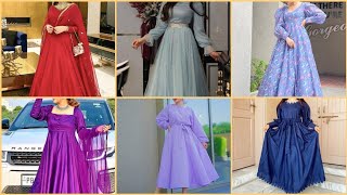 Simple Frock Designs 2022  How to design Plan fabric for casual and Formal frock [upl. by Aikit]