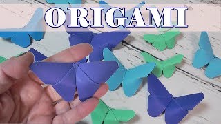 Como hacer mariposas de papel fáciles Origami Papiroflexia [upl. by Onaivlis]