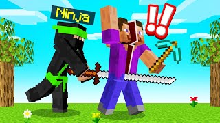 Playing A NINJA MANHUNT In MINECRAFT [upl. by Siahc]