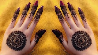 Simple back hand mehndi design 2020  New tiki mehndi design for bignners  hennabysid [upl. by Llednol448]