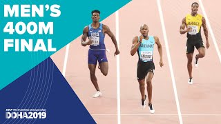 Mens 400m Final  World Athletics Championships Doha 2019 [upl. by Phelgon713]