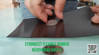 STRONGEST FLEXIBLE RUBBER NEODYMIUM MAGNET SHEETSMAGNETIC TAPE [upl. by Ait120]