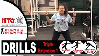 Shot Put amp Discus DRILLS Triple Extension 1 [upl. by Giwdul29]