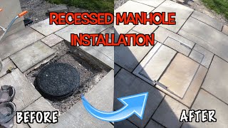 Installing a recessed manhole cover [upl. by Paris]