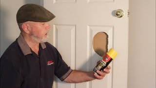 How to  REPAIR A LARGE HOLE in a masonite hollow core door [upl. by Hannasus11]