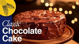 Chocolate Cake with Rich Chocolate Ganache—Christmas Special Easy Cake Recipe [upl. by Norac]