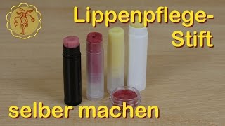 Lippenpflegestift Lippenbalsam selber machen [upl. by Josee]