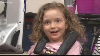 Georgia girl with Cerebral Palsy uses device to communicate [upl. by Goles567]