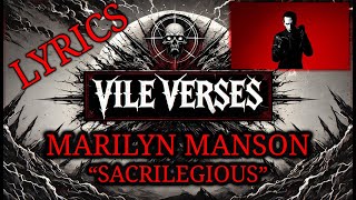 MARILYN MANSON  Sacrilegious Lyrics 2024 [upl. by Edbert]