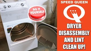 Speed Queen Dryer Disassembly and Lint Cleaning [upl. by Ade]