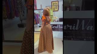 Très Jolie Modelé De Robe Longue En Pagne Africain [upl. by Gaultiero]