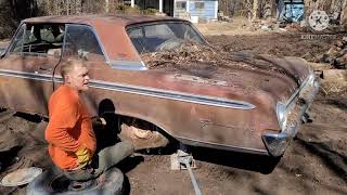 Abandoned cars rescued from the woods 1950 Plymouth sedan  1962 Ford Galaxie 500 Resting Relics [upl. by Aisauqal777]