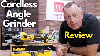 Dewalt DCG405N Cordless Angle Grinder Review [upl. by Noinatrad]