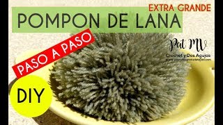 Como hacer POMPON DE LANA GRANDE paso a paso  Tutorial 😎 DIY [upl. by Yalahs]