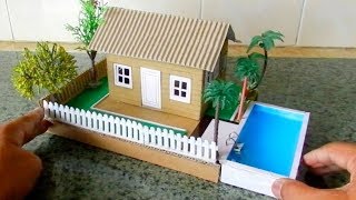 Mini Cardboard House For Kids 112  Easy Crafts Project [upl. by Langelo]