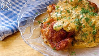 Keto Chicken Thighs in a creamy mustard sauce  Keto Recipes  Headbangers Kitchen [upl. by Brenza368]