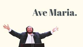 Luciano Pavarotti  Ave Marie SchubertLyric Video [upl. by Verge]