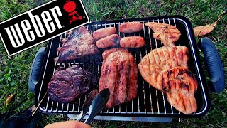 Weber Go Anywhere Charcoal Bbq Grill Australian Review  Cook Test [upl. by Cirdahc]