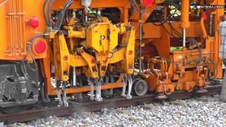 Indian Railways Plasser Tamper and Stabiliser Machines at Work [upl. by Nyliac148]