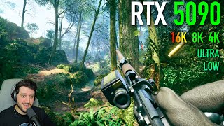 The RTX 5090 in BATTLEFIELD 1  Absolute Blast  4K 8K 16K [upl. by Annaehr]