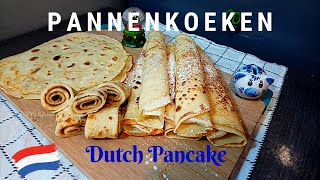 How To Make Dutch Pancakes From Scratch  Pannenkoeken recept 🥞🥞 [upl. by Dorian]