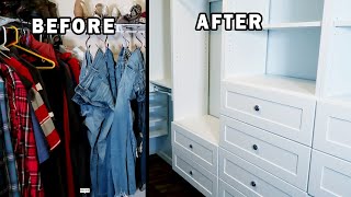 DIY Custom Master Closet upgrade Modular Closet System [upl. by Yahsal436]