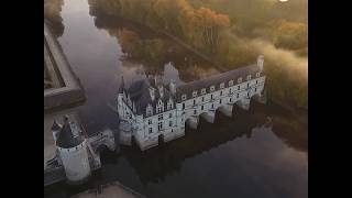 Vu du ciel  le château de Chenonceau [upl. by Ahsinot856]