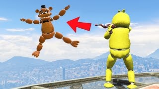 LAUNCHING ANIMATRONICS OFF WORLDS TALLEST SKYSCRAPER GTA 5 Mods FNAF Funny Moments [upl. by Tenenbaum]