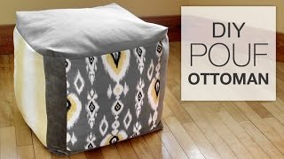 How to Make a Pouf Ottoman [upl. by Atoiganap]