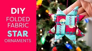 DIY Danish Folded Fabric Star Ornaments [upl. by Sert]