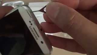 Samsung Galaxy S6 Edge How to Insert a New SIM Card [upl. by Sherm]