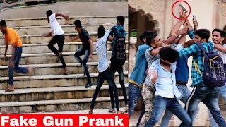 Fake Gun Prank In Public Unique Style  Prank In India  Ar Prank [upl. by Einwahr]