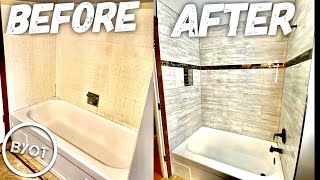 DIY Shower Remodel  START To FINISH Part 1 of 2 [upl. by Nnyllatsyrc732]