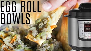 INSTANT POT Egg Roll Bowls AND Egg Rolls [upl. by Bearce]