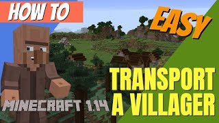 How to Find Get and Move a Villager in Minecraft 114 Minecraft Villager Transport Avomance 2019 [upl. by Hgiel]