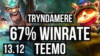 TRYNDAMERE vs TEEMO TOP  67 winrate 613  EUW Master  1312 [upl. by Ingaborg]