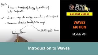 Class 11 Physics  1 Waves Motion  Introduction to Waves  For JEE amp NEET [upl. by Akinehc]