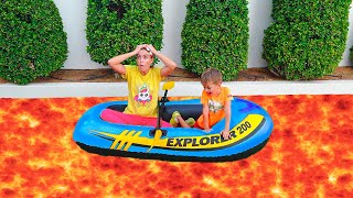 The Floor is lava and more kids videos with animation Vlad and Niki [upl. by Eclud632]