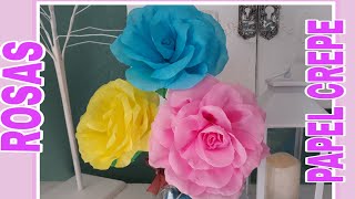 Como hacer flores de papel crepe facil y rapido [upl. by Milore]